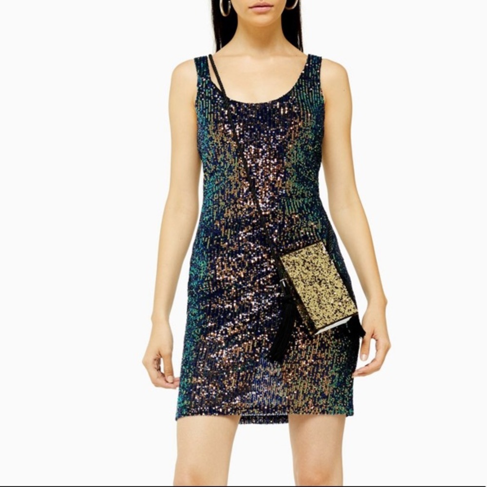 NWT Topshop Scoop Neck Minidress 10